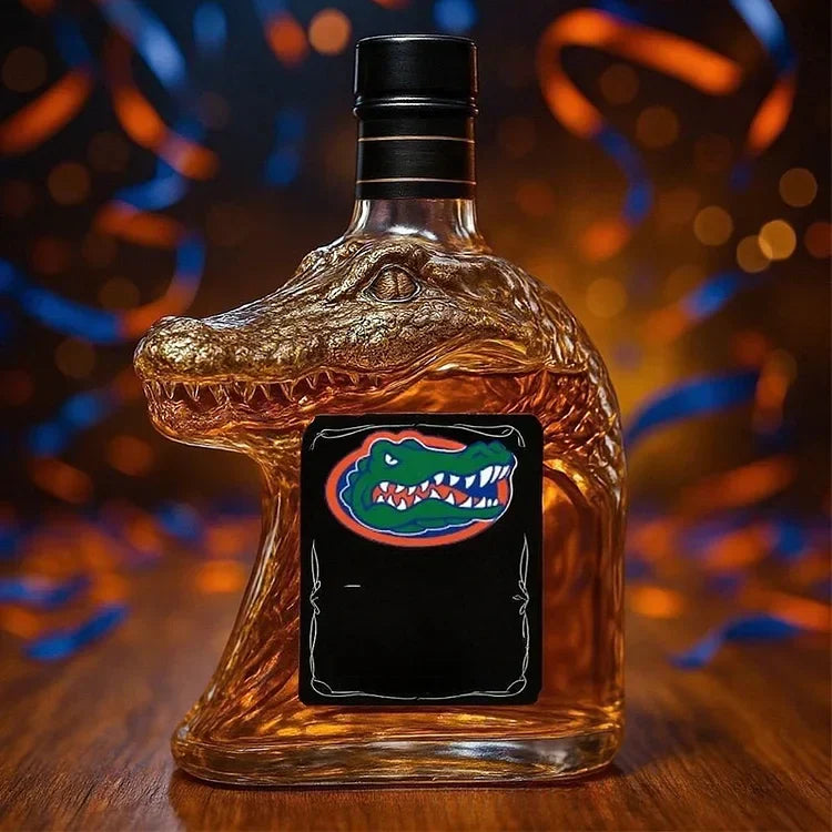 Crocodile-shaped whiskey decanter
