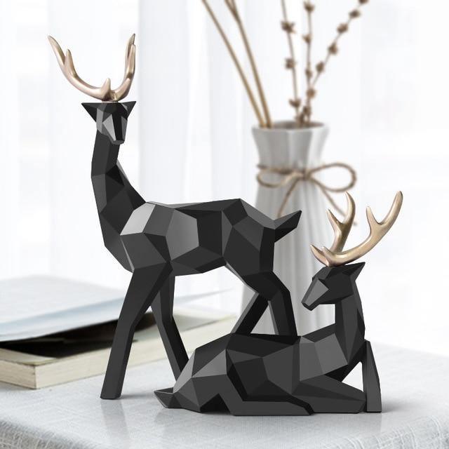 Reindeer Legends Sculpture Duo
