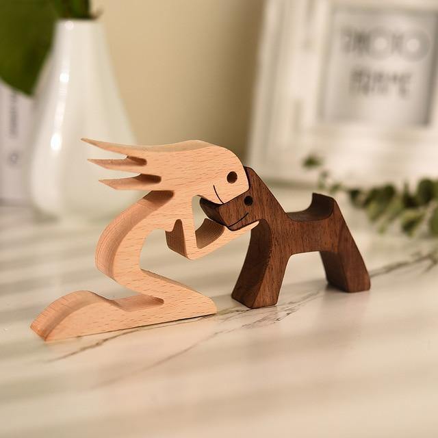 Wooden Figurines for Man's Best Friend